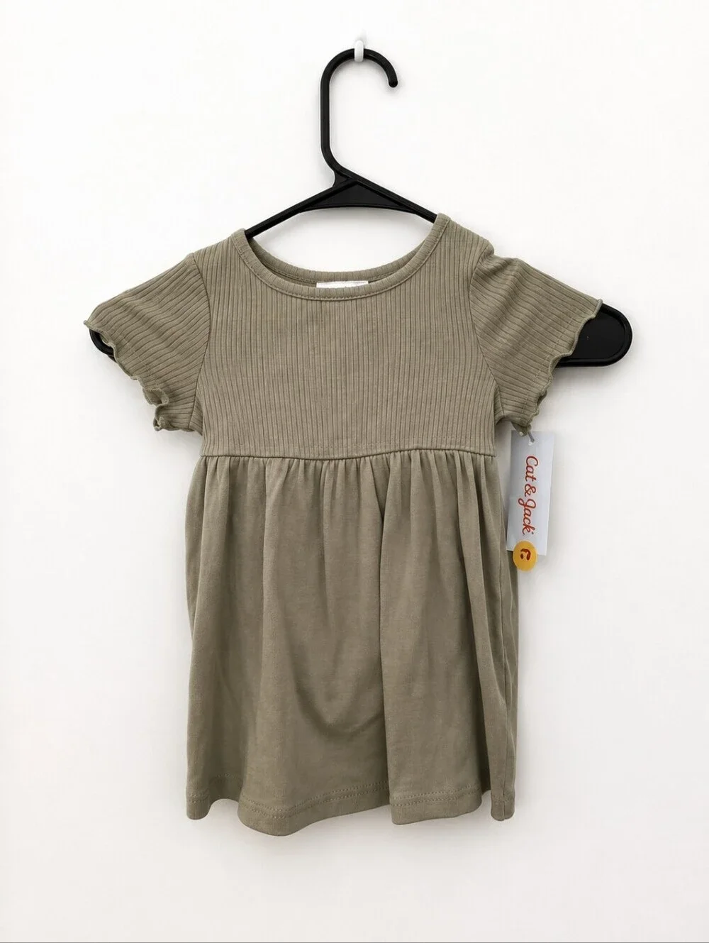Olive Green Ribbed Dress Size 18M